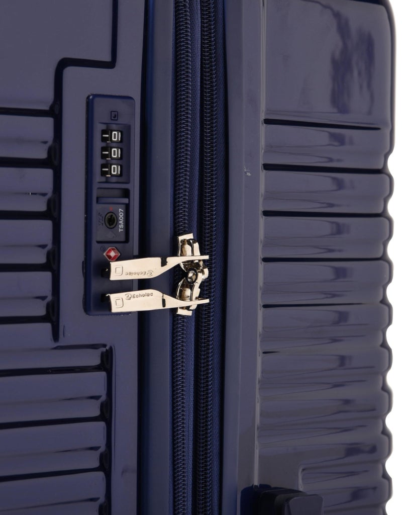 Echolac Extravagant 71 Cm Hardcase 4-Double Wheeled Expandable Check-In Luggage Trolley - Blue - Image 3